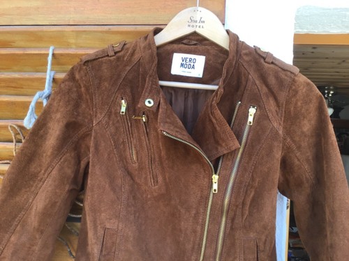 Lederjacke biker braun - lederjacke,
