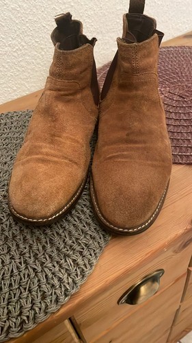 Echt wildleder schlupfstiefel - echt,