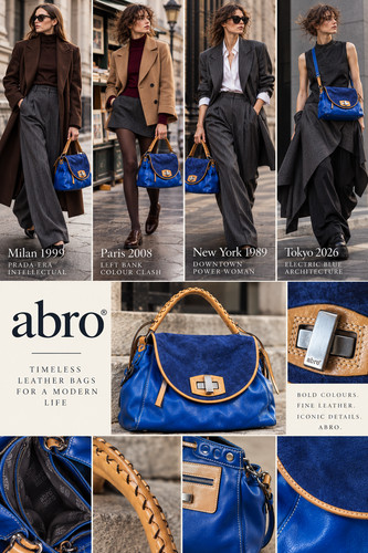 Abro ledertasche royalblau - ledertasche,