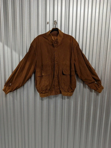 Vintage wildleder bomberjacke - wildleder,