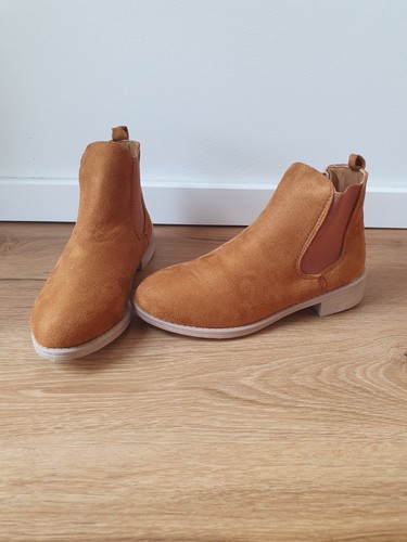 Wildleder stiefeletten cognac - wildleder,